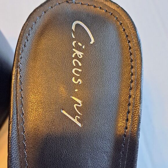 Sam Edelman Circus NY Marianna Sandal Black Slide Block Heel Vegan Womens Sz 8 - Picture 10 of 16